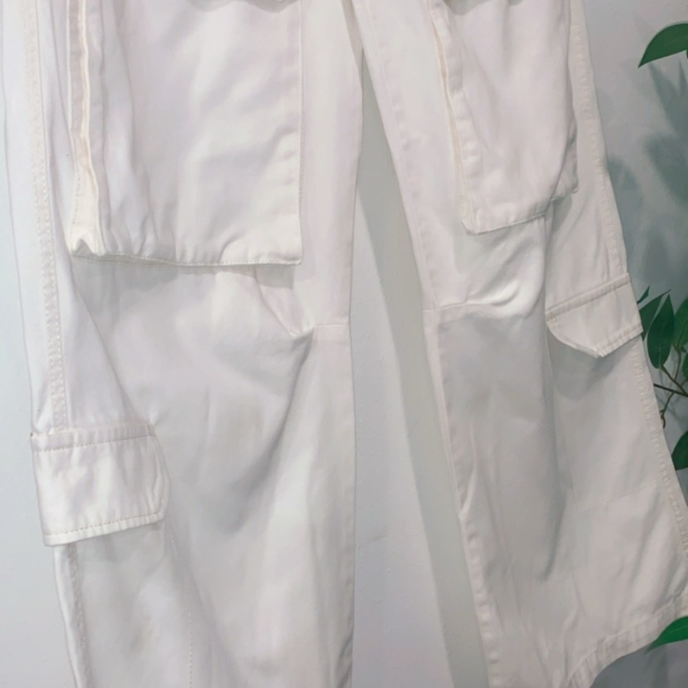 Zara White Relaxed Fit Trousers